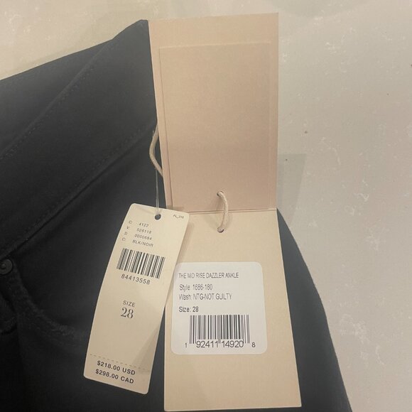 NWT Mother Denim Mid Rise Dazzler Ankle Size 28 Not Guilty - Picture 6 of 6